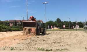 Novara ripristino spiagge e beach volley