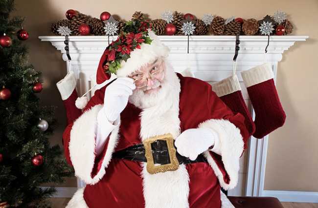 babbo natale camino