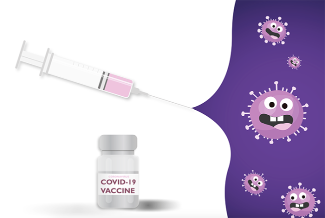 covid disegno siringa