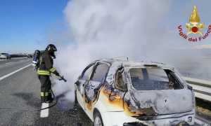 incendio auto a4 mar 25