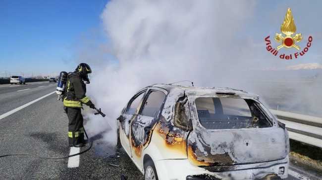 incendio auto a4 mar 25