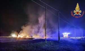 incendio bellinzago notte