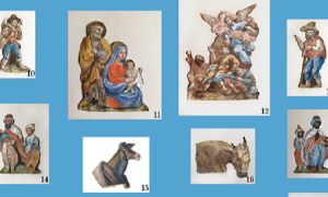 presepe carta oleggio