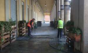 pulizia portici coccia