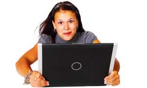 ragazza pc sopresa