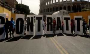 sciopero striscione