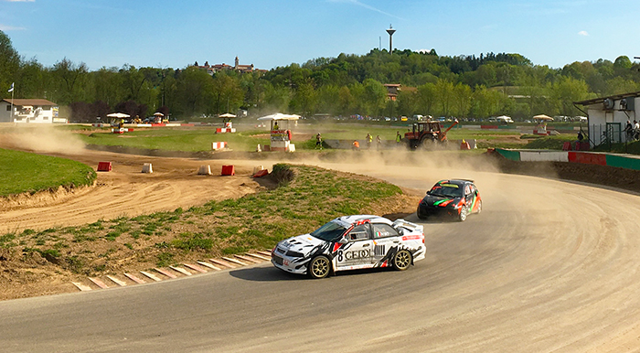 Di Pietro davanti a tutti nella 1^ giornata del Campionato Italiano Rallycross a Maggiora. Serini 4°
