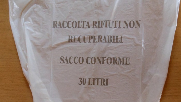 Sacco conforme: solo 50 errati smaltimenti nell’ultima settimana