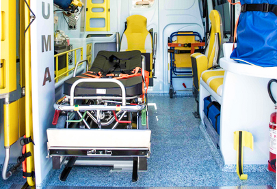 interno ambulanza barela