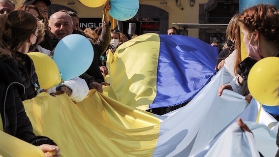 ucraina bandiera palloncini